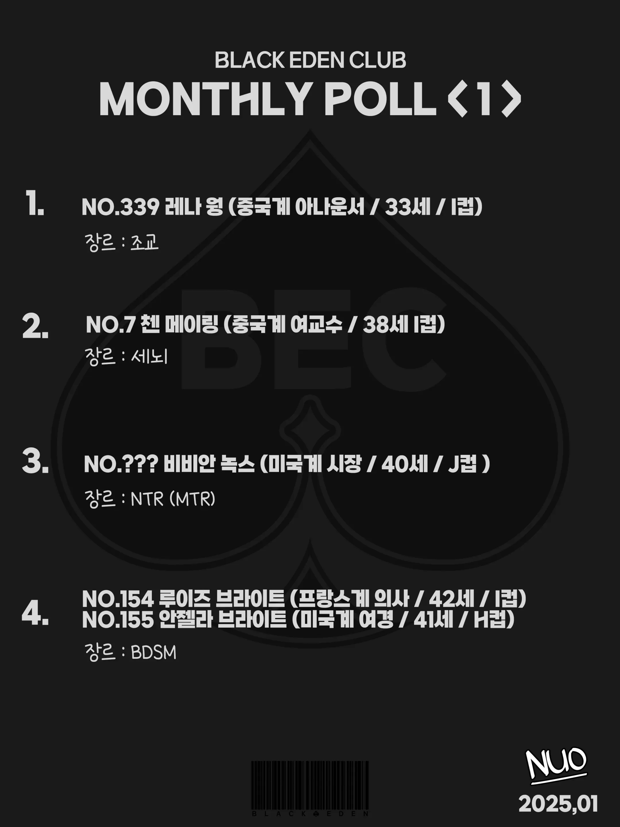 블랙 에덴 클럽 정리 모음（한국어만 있는）（24.7-26.02）